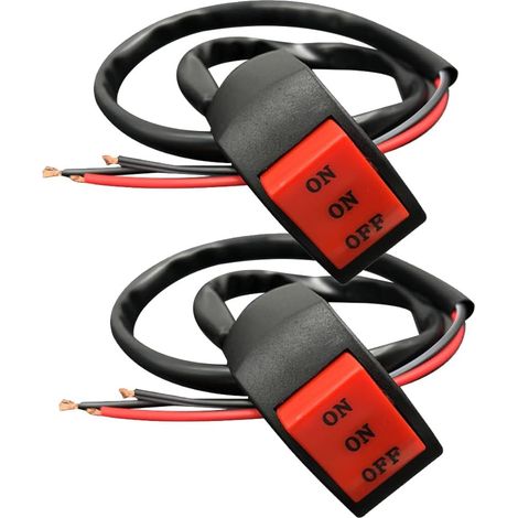 2 pièces Interrupteur de guidon, 3 fils, 22mm, universel, pour moto (1/5)