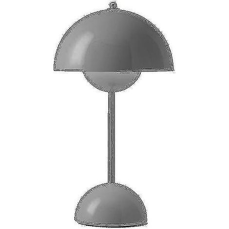 Lámpara de mesa nórdica recargable con forma de flor, lámpara de mesilla de noche con forma de hongo, decoración de mesa de dormitorio, luz nocturna -gt-yuyu (1/4)