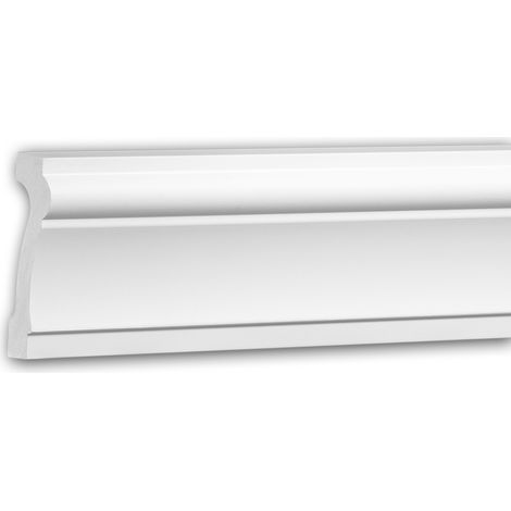 Moldura para pared 151383 Profhome Perfil de estuco Moldura decorativa Moldura friso estilo Neoclasicismo blanco 2 m