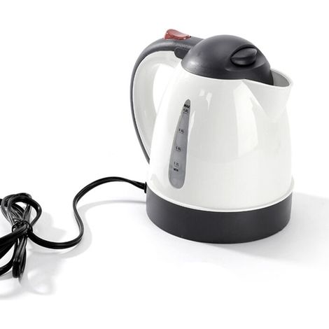 1000ml 12V 150W Car Electric Kettle with Cigarette Lighter Plug, Portable for Travel, White. (1/5)