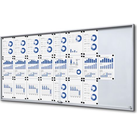 eurokraft pro, Vitrine d'affichage à portes coulissantes, l x h