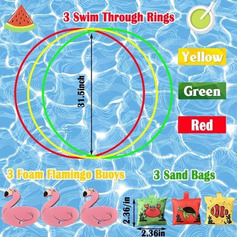 Schwimmspielzeug fürs Schwimmbad, Tauchringe, Schwimmringe zum Tauchen, Tauchspielzeug, Schwimmbadspielzeug, Wasserschwimmen, Schwimmbadspielzeug fürs Schwimmtraining, Sommer (1/3)