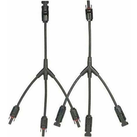 MC4 Y-Verzweigungs-Solarpanel-Kabelstecker-Adapter, 1 Paar M/FFF und F/MMM - 1 Paar M/FFF und F/MMM