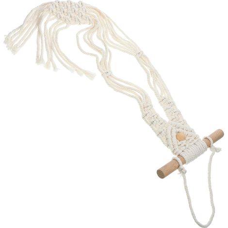 chapeaux bohème en corde de coton et bois Organisateur de (1/5)