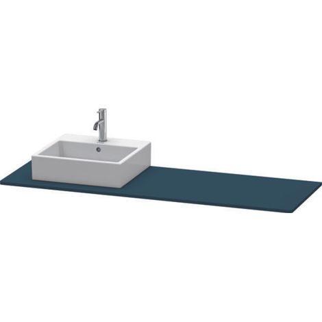 Consola Duravit XSQUARE 16x1600x550mm con recorte izquierdo Azul medianoche semibrillante (1/3)