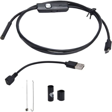 Endoscopio USB impermeabile 2m (6.6 ft) macchina fotografica di controllo flessibile di illuminazione a LED (1/5)