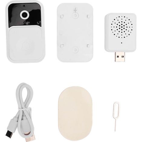 Sonnette vidéo WiFi sans fil, caméra de porte intelligente, sécurité domestique, vision nocturne (1/5)