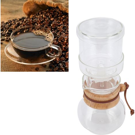 Cafetière en verre pratique, cafetière à filtre, durable, gourde isotherme pour bière fraîche, cafetière à filtre glacée, environ 400 ml, café créatif. (1/5)