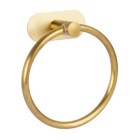 Anneau porte-serviettes en acier inoxydable - Anneau porte-serviettes - Anneau porte-serviettes de salle de bain - Sans perçage - Anneau porte-serviettes - Or (1/5)