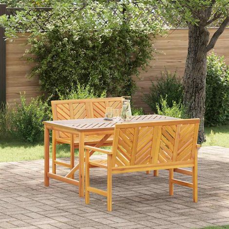 Garden Dining Set 3 pcs Brown Solid acacia wood vidaXL (1/5)