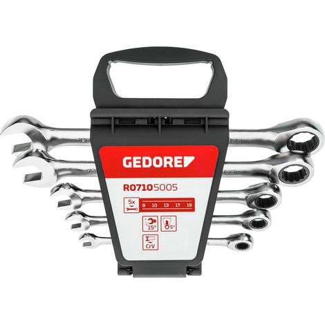 Gedore RED 3300849 R07105005 Ring-Maulschlüssel-Satz 5teilig Schlüsselweite (Metrisch) 07 - 29 mm (1/5)
