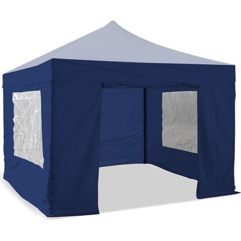 Lot de 4 murs pour barnum pliant professionnel 3 X 4,5 M - - Bleu
