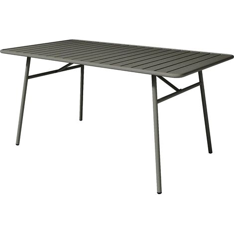 Table de jardin L.160 cm en métal - Gris anthracite - MIRMANDE de MYLIA (1/5)