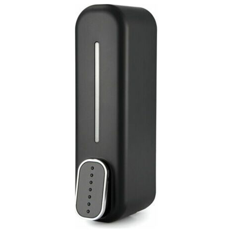 Soap Dispenser with Wall Mount - 350ml Liquid Soap Dispenser, Shower Gel Liquid Shampoo and Laundry Holder for Kitchen, Office, Black (1/5)