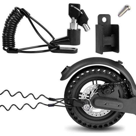 Antivol de disque de frein - Antivol de disque de frein avec câble de rappel et support - Antivol de vélo - Antivol de trottinette électrique - Antivol de moto - Antivol de scooter - Antivol...-AquaFo (1/5)