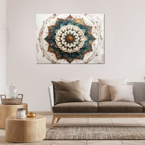 Wandbild Orientalisches Zen-Spa Mandala 60x40 (1/4)