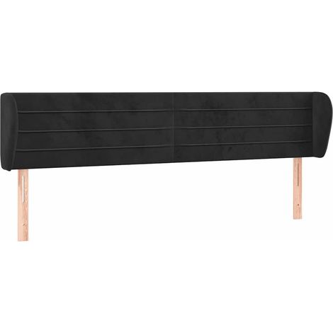 Maison Exclusive - Cabecero de terciopelo negro 203x23x78/88 cm (1/5)