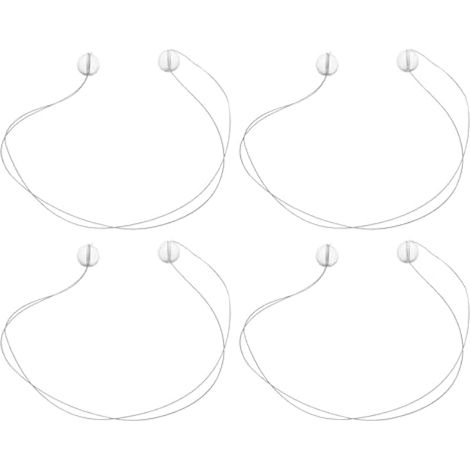Lot de 4 décolle-emblèmes auto universels blancs 30 cm pour voiture, moto, camion, fourgon (1/4)