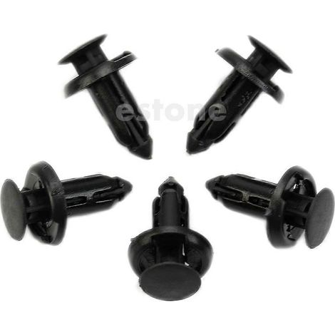 Lot de 10 pinces de porte de voiture en plastique noir avec trou de 8 mm et rivet pour dropshipping (1/2)