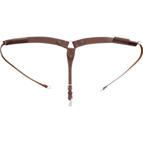 Gestalteter Buckaroo Leder Brustpanzer mit Kontrastnähten