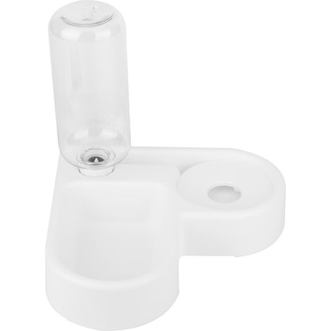 1 Distributeur d'eau, double bol, plastique, angle droit, petits chiens et chats (1/5)