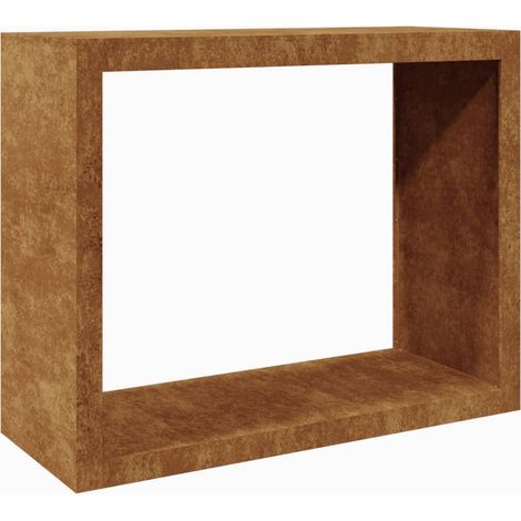 Portalegna 100 x 40 x 80 cm Acciaio Corten Marrone 020043702