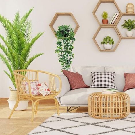 Plante Artificielle Tombante - 85 Cm - Résine Et Plastique Haute Qualité - Imperméable Et Résistante Aux Uv - 1 Pièce (1/4)