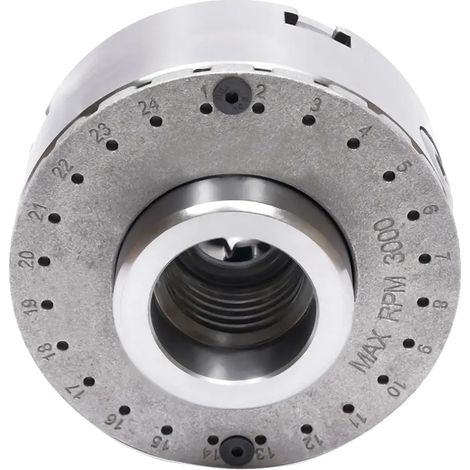 Mandrin à 4 mors, filetage M33, profondeur de 50 mm sans mors, profondeur de 71 mm avec mors, diamètre total de 96 mm, poids de 2,4 kg (1/5)