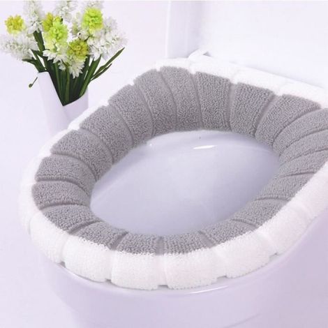 Abattant Wc,Ensemble de tapis de couverture de siège de toilette doux chaud pour la décoration intérieure Closestool - Type purple (1/4)