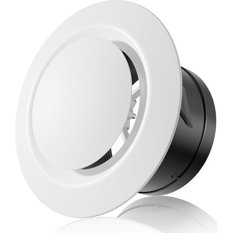 Grille Ventilation Ronde 100mm - 1 Pièce - ABS Réglable - Pour VMC Mur Plafond - Blanc (1/5)