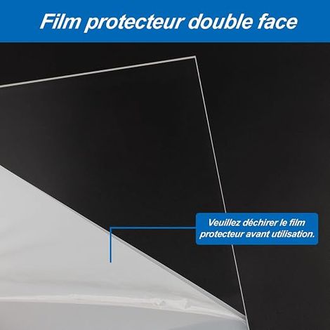 Plaque Acrylique Transparente 2mm, A4 Feuille 297 x 210mm, en Plastique Transparent, Disque Carré, pour Peinture, Cadre Photo, Présentation de Projet (1/3)