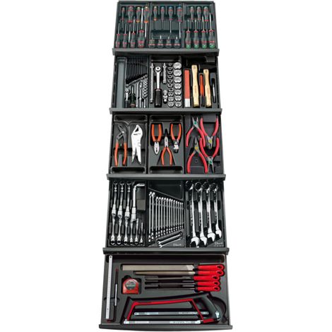 Facom – Mallette à outils pour ingénieurs – Jeu de 143 pièces – Outils techniques pour réparations – Coffret en acier robuste