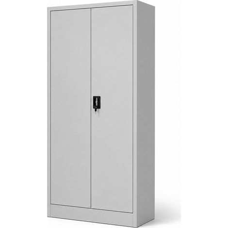 Armadio Archivio da Ufficio in Acciaio con Serratura 180x90x40 cm Grigio Default Title (1/5)