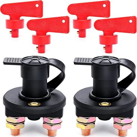 Taiss 2 Pièces 12V Isolateur Interrupteur de Batterie coupe circuit bateau Automobile Interrupteur de Coupure de Puissance pour Auto Voiture Bateau Camion Véhicules DP-2 (1/5)
