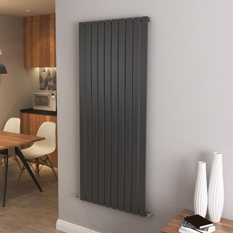 AICA Flat Panel Radiator Designer Central Heating Vertical 1600x680mm Single Anthracite