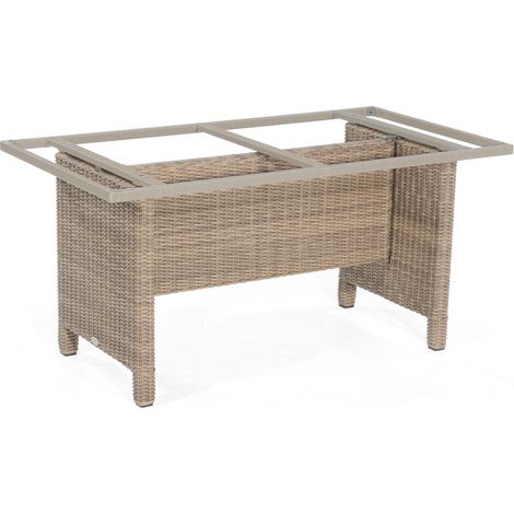 Tischgestell Base-Polyrattan 150/80cm Al u/KS rustic-stream