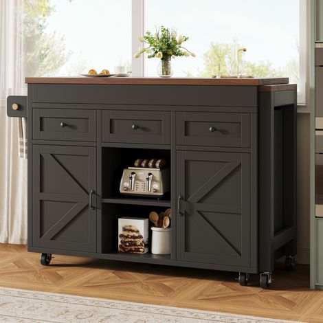 Mesa comedor extensible con almacenaje giratoria OKMYHOME (1/5)