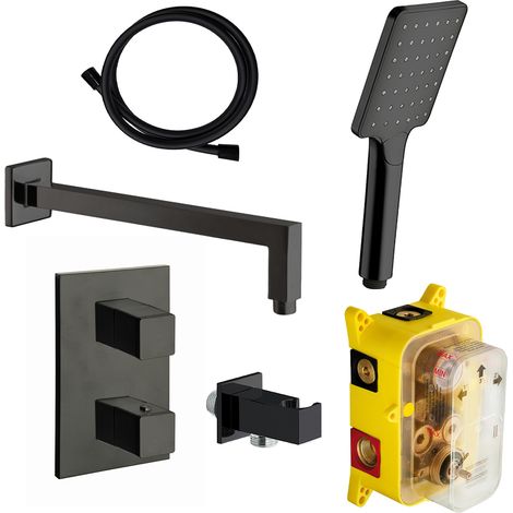 Pack douche thermostatique BLACKMAT QUADRI - CRISTINA ONDYNA XQD85213 (1/5)