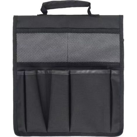 Portautensili con tasche laterali per banchi da giardino, nero (solo tasche laterali). (1/3)