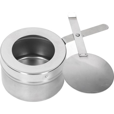 Chauffe-plat en acier inoxydable avec poignée et couvercle, réchaud portable pour tasse et aliments (1/5)