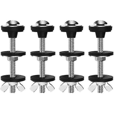 Kit de 4 boulons universels robustes pour fixation du réservoir de toilette à la cuvette - Quincaillerie d'installation durable pour des connexions de toilette sécurisées (1/5)