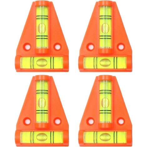 Kit de Nivellement pour Camping-Car avec Mini Niveau à Bulle et Rampe d’Accès Réglable en 4 Pièces