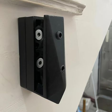 Hochleistungs-Glasgeländerklemme, Edelstahl-Glaszaunhalterung für Schwimmbäder, seitliche Befestigungsklemme für Glashandläufe, Balkone, Treppengeländer (1, Schwarz) (1/5)