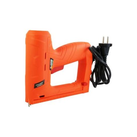 Fischer Darex – Agrafeuse électroportative 220V – 3 fonctions pour agrafes et pointes – Longueur agrafes 8 à 16 mm – Pour bois dur et teck