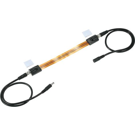 Extrem flaches Stromkabel mit F-Stecker (weiblich), passt ohne Bohren unter Türen und Fenster, 26 cm lang