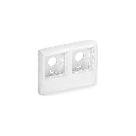 boîtier applique double - alrea moulure - 12.5 - blanc - iboco 08819