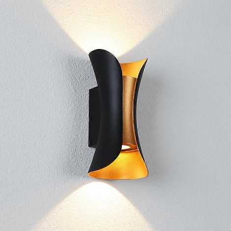 Applique murale LED moderne, étanche IP65, pour extérieur, intérieur et extérieur, éclairage indirect vers le haut, en métal, lumière blanc chaud 3000K, spot veilleuse