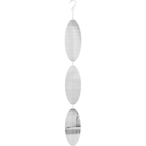 Drehendes Windspiel aus Metall mit Fischgräten Spiegel