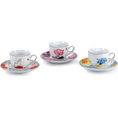 Fade set caffè Ikebana porcellana fine 100 ml