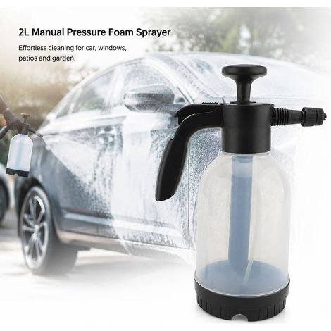 Spruzzatore di schiuma da 2 litri - Pompa manuale - PP/PE - Lancia schiumogena regolabile per lavaggio auto e giardino (1/5)